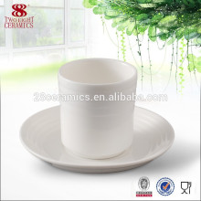Soucoupe de tasse blanche de thé en gros de porcelaine en céramique pour le restaurant